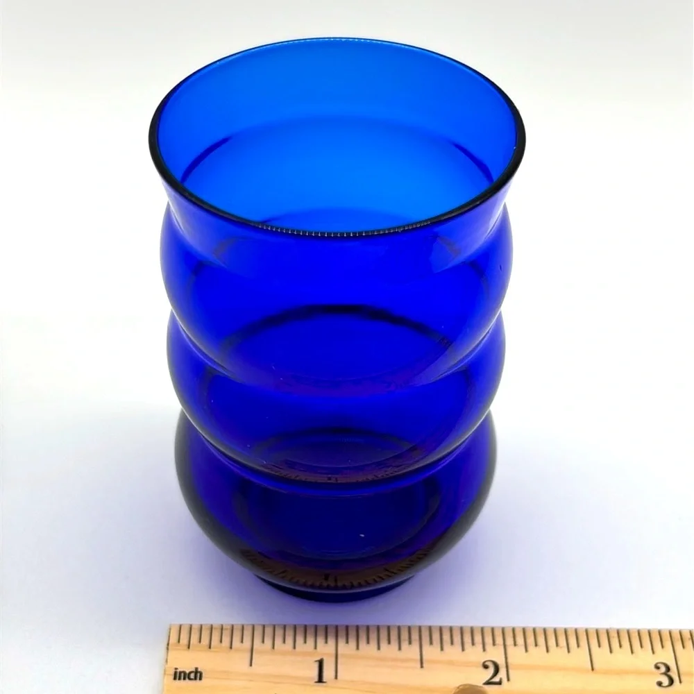Vintage Set Of 2 Harpo 4 Ounce Flat Tumbler By Louie Glass Company